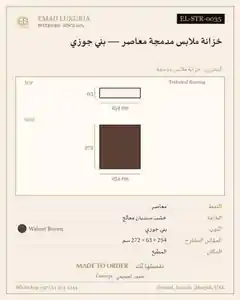 خزانة ملابس مدمجة معاصر — بني جوزي