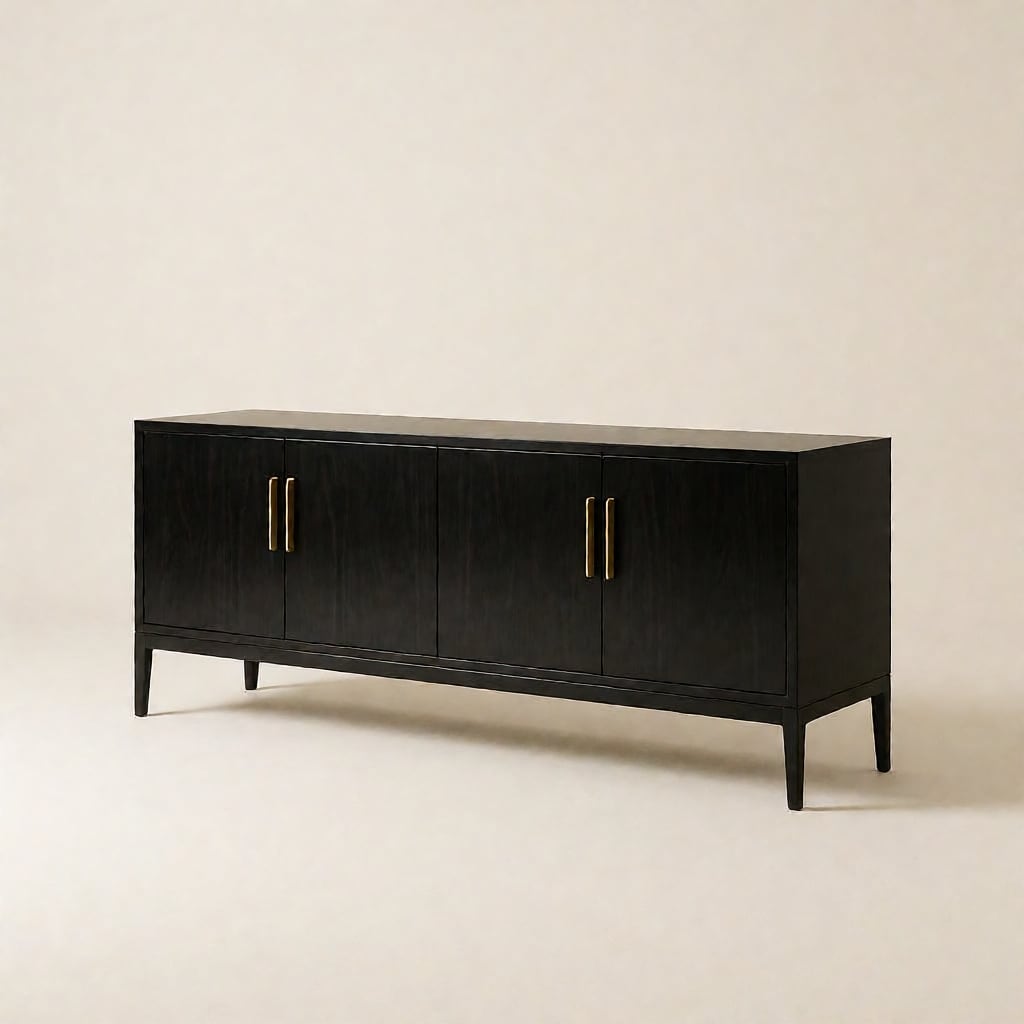 بوفيه طعام منتصف القرن — أسود فاحم