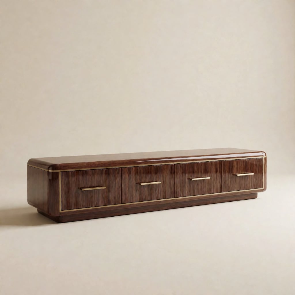 وحدة تلفاز منخفضة آرت ديكو — بني جوزي